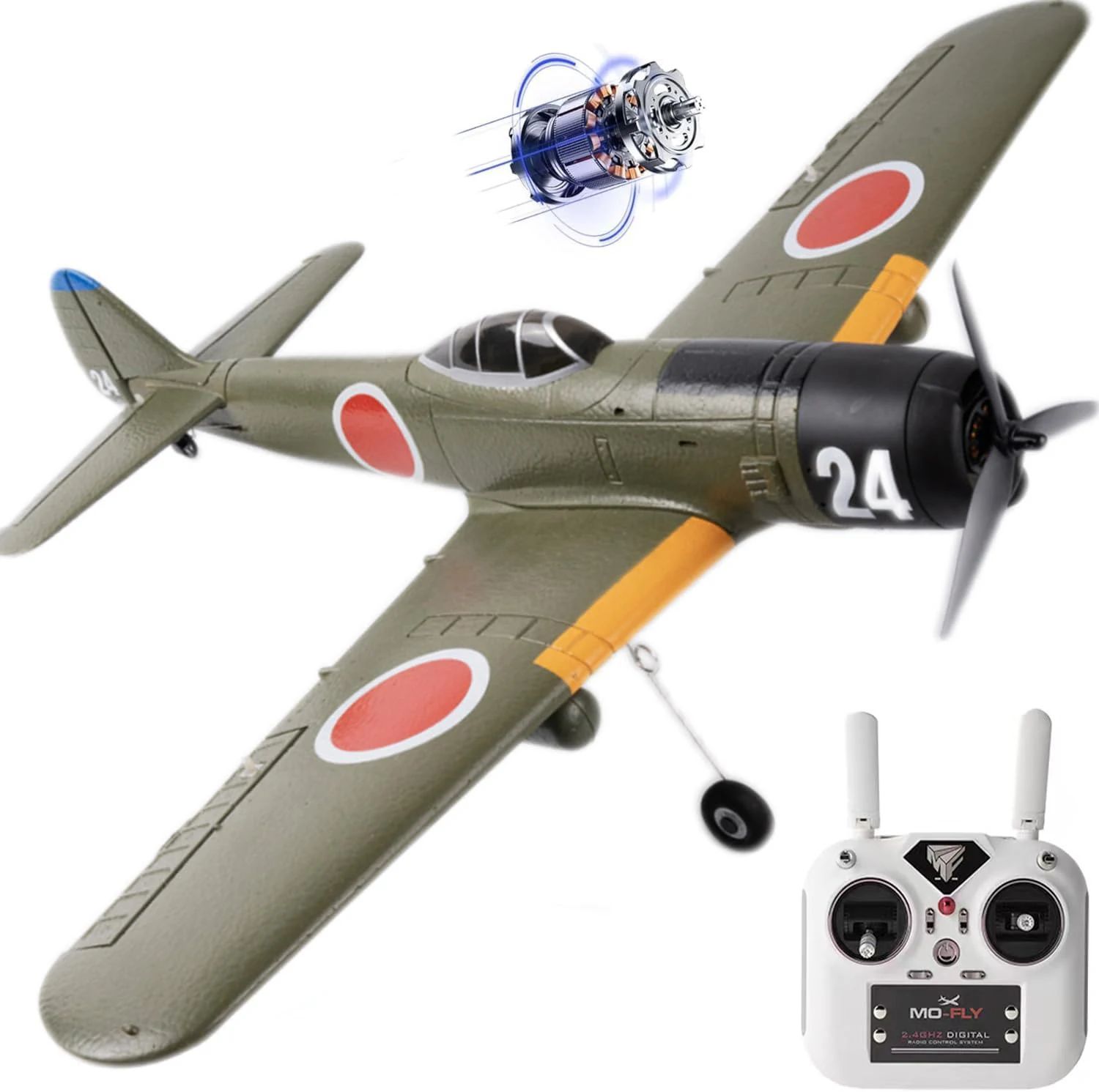 

Ki-84 690MM 27.16-Inch Zero-Fighter Remote Controlled Plane Airplane for Beginners Adults Expert 4-Channel Brushless Motor Hobby