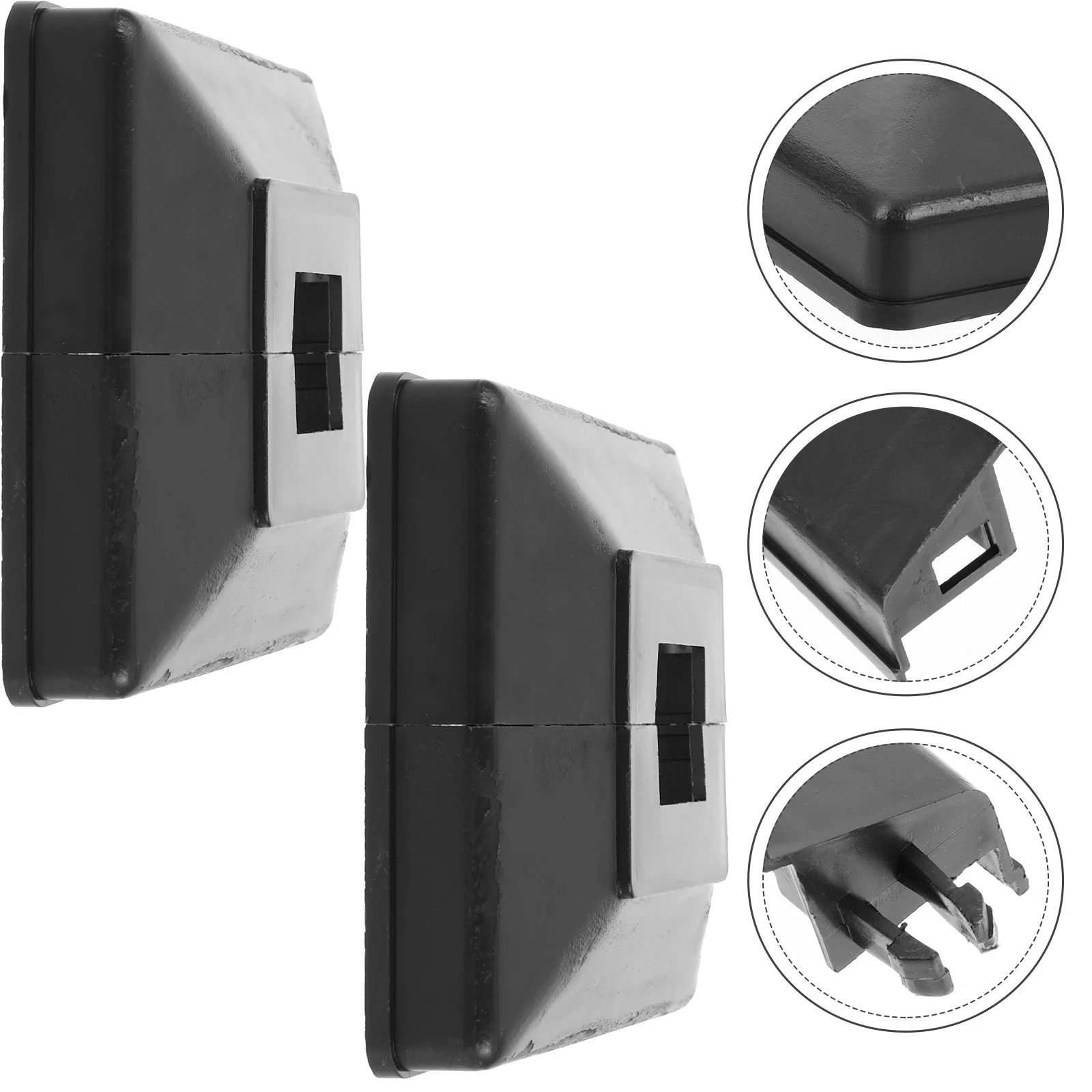 2pcs Plastic Railing Foot Cover Detachable Column Wrap Skirt For Wood Posts Stairs Fences Patios Balcony Decks Split Base Cover