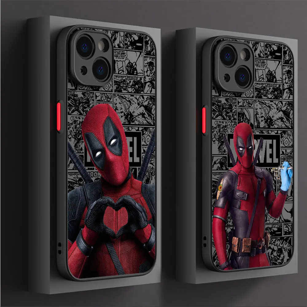 Marvel Deadpool Cool Phone Case for Apple iPhone 14 Pro XR 15ProMax 13 Mini SE 7 8 Plus 12 11 Pro XS Max 14 Cover Hard PC