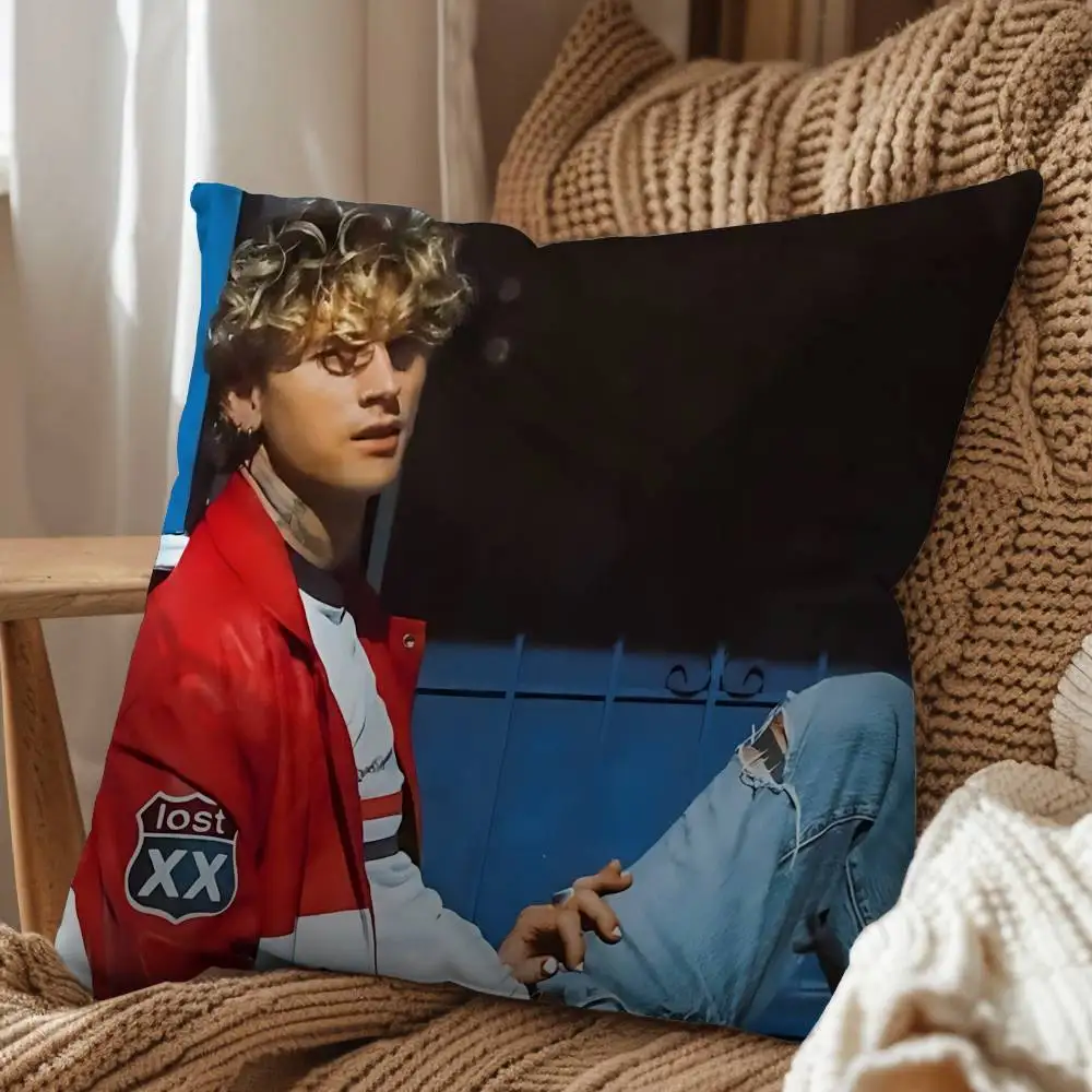Vampire Diaries MGK Machine Gun Kelly Cartoon Pillow Cover, 4K HD Printed Cushion Cover case with Various Exquisite Patterns