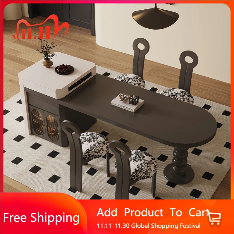 

Modern Designer Kitchen Dining Table Set 6 Chairs Luxury Hotel Lobby Lslands Groceries Snack Mesas De Jantar Balcony Furniture