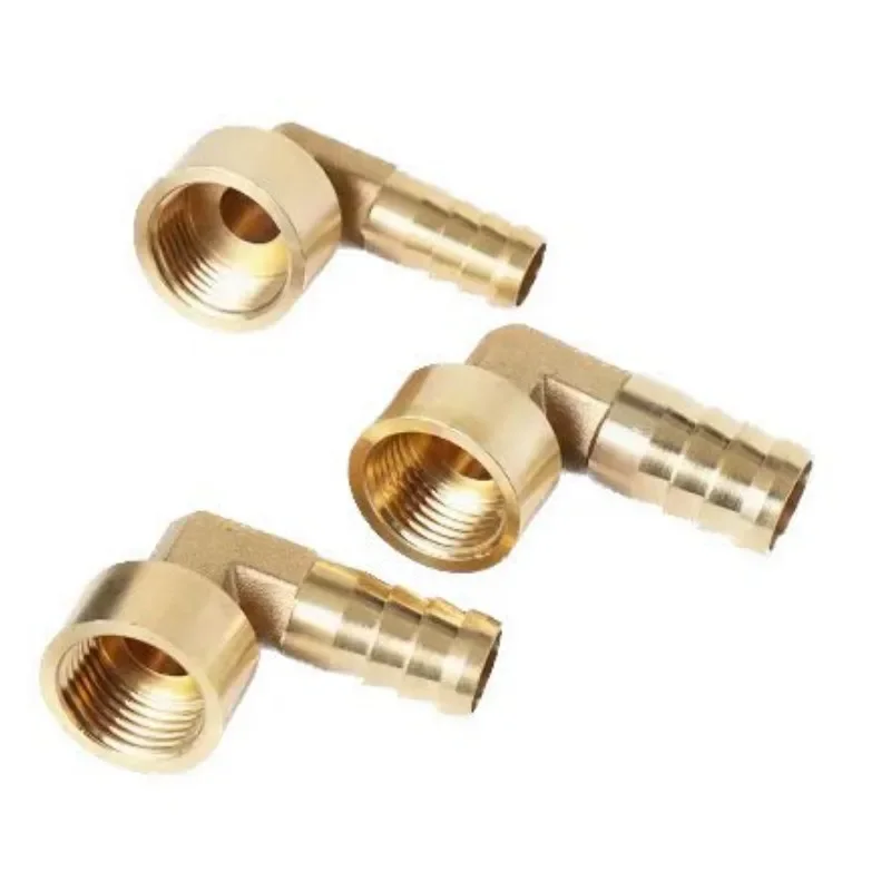 Raccordo a gomito in ottone spinato 8 ~ 16mm tubo flessibile Barb x 1/4 \