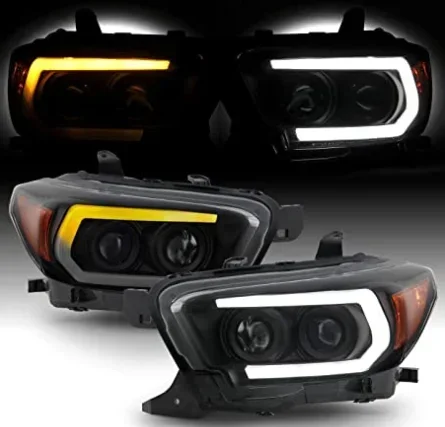 

Apollo Full Led Headlights For Tacoma Black Smoked Headlight Pair With LED 2016-2021 Headlight TRD Project DRL