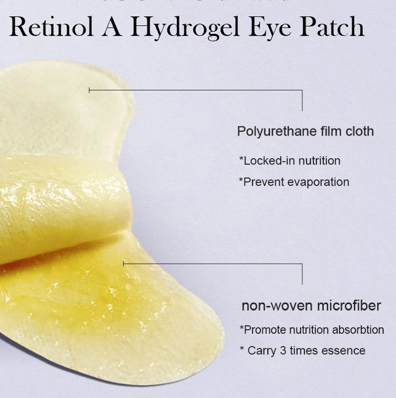 Retinol A HPR Revitalizing Hydro gel Eye Mask HPR Complex Peptides Caffeine Anti Wrinkle Eye Patches