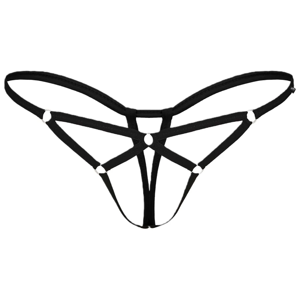 Men Sexy Hollow Out Thongs Thin Rope Lingerie Erotic Underwear Novel G-strings Open Crotch Toy Panties Underwear