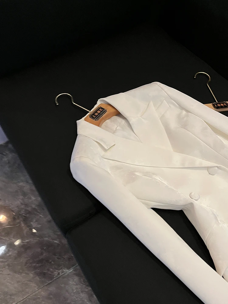 

Длинный двубортный костюм с вышивкой Ele для женщин, модный традиционный китайский комплект из двух предметов A482