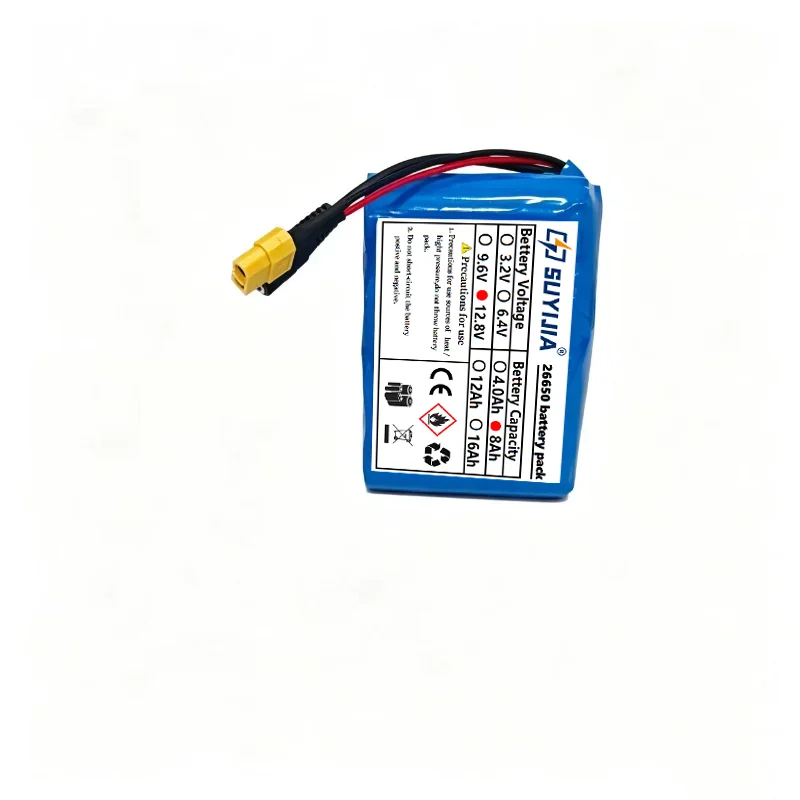 12.8V LiFePO4 Battery 26650 4S2P 8000mAh Suitable for Uninterruptible Power Supply for Electric Boats, Drones, Toy Cars, Etc. view 3