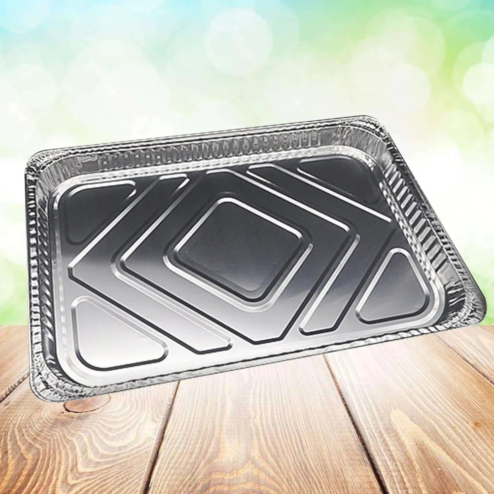 Disposable BBQ drip pan liners for restaurant chefs to protect grill drip tray 10pcs aluminum foil tin