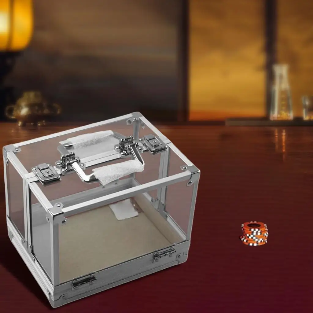 

Acrylic Chip Case Chip Holder Portable Sports Games Accessories, 600 Chips Capacity, Multipurpose Storage Box Container