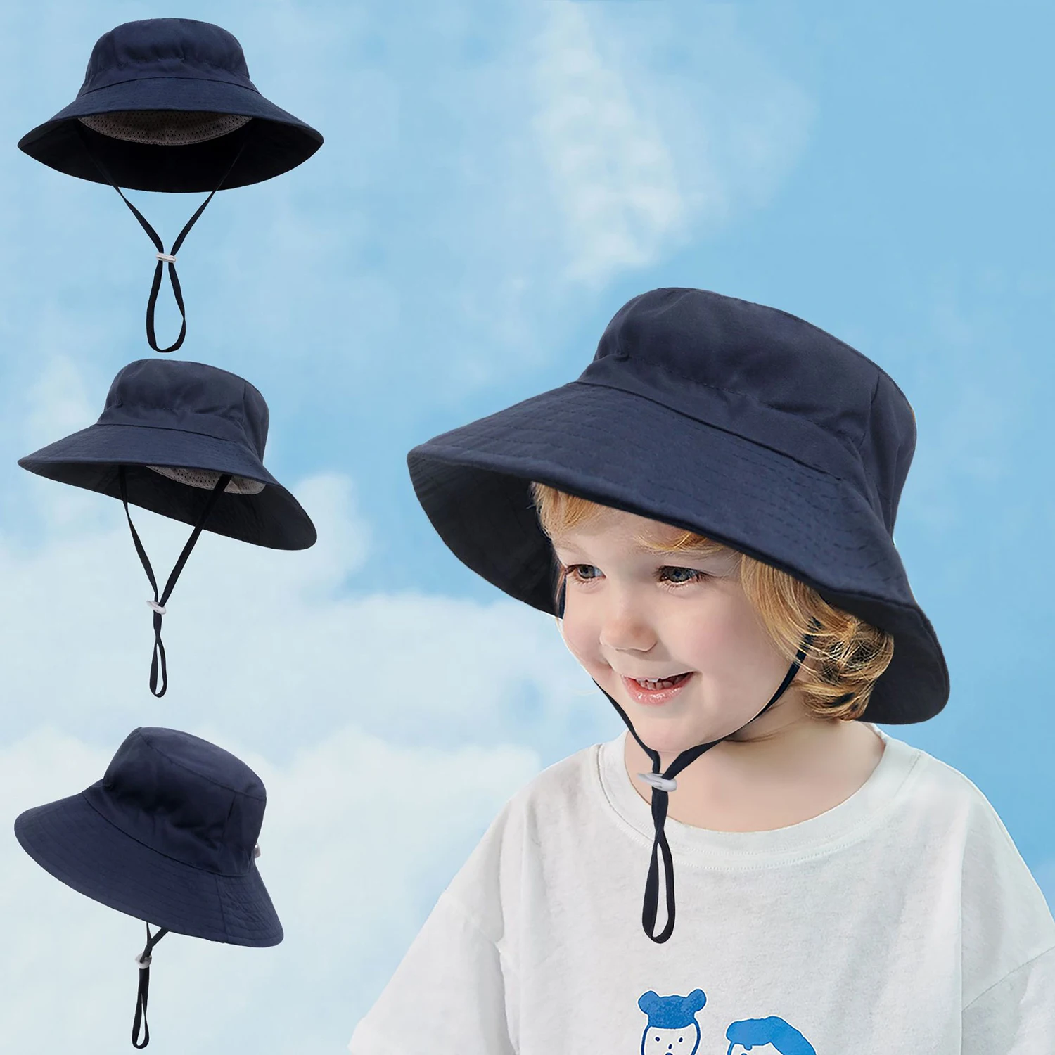 XS,M,L Summer Baby Sun Hat UV Protection Kids Bucket Hat For Girls Boys Outdoor Panama Beach Caps Toddler Infant Bucket Cap