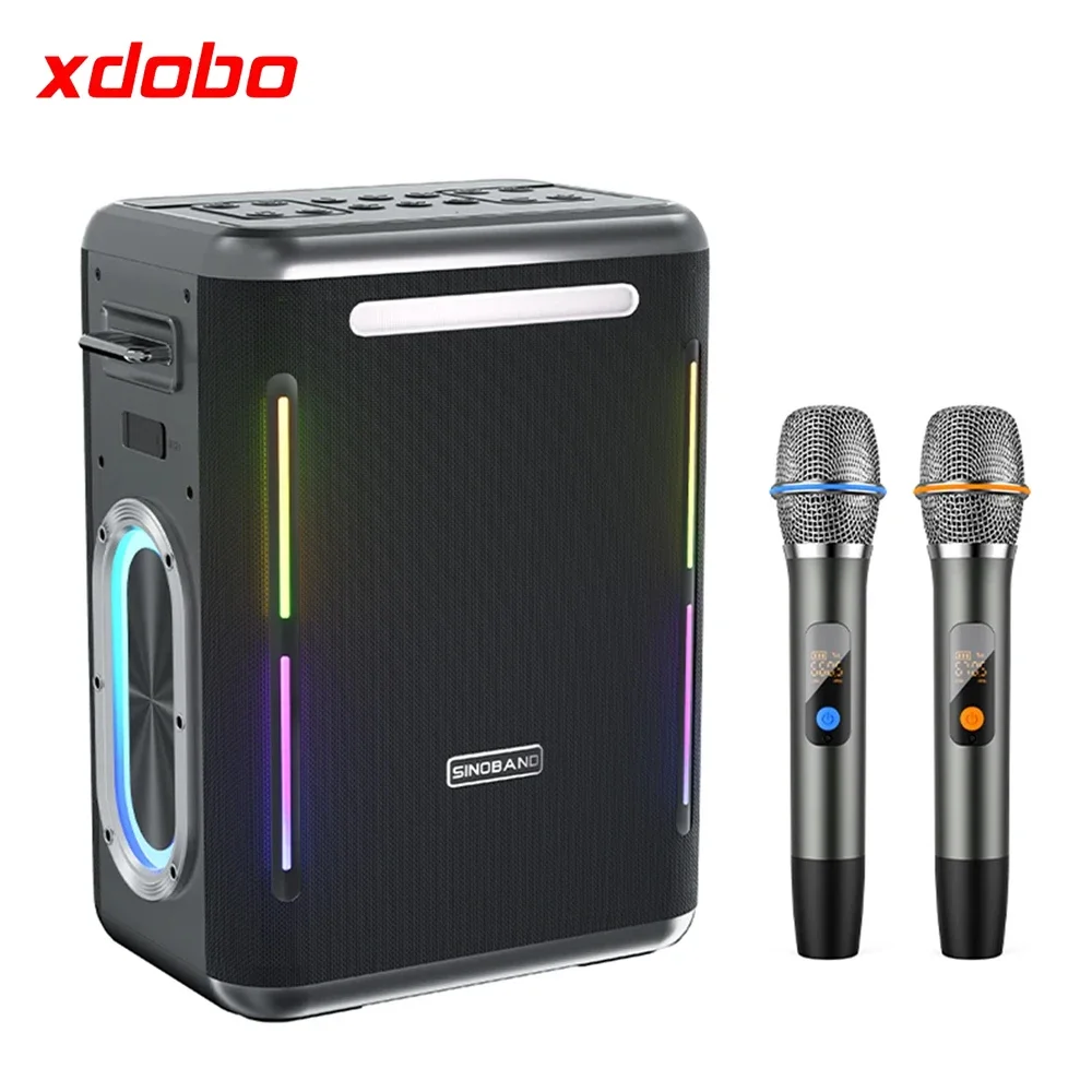 

XDOBO Party 1981 Portable Bluetooth Speaker 300W High Power with RGB Light and Dual Wireless MIC Karaoke Subwoofer Caixa De Som