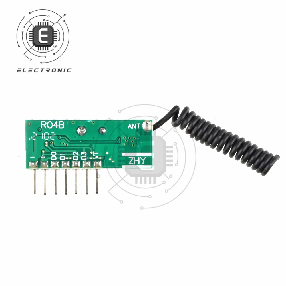 DC3.3-5V 4 채널 디코딩 수신기 출력 모듈 4 채널 315MHz 무선 코딩 송신기 315MHz 원격 제어