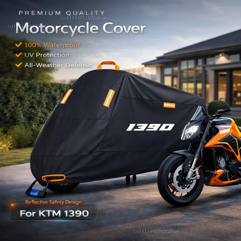 

Чехол для мотоцикла KTM 1390 2023+ для использования на улице, водонепроницаемый, из прочного полиэстера, с защитой от УФ-излучения, дождя, пыли и солнца, чехол для скутера