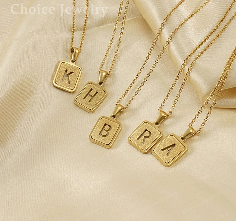 925 Sterling Silver Chain Hollow Letter Square Pendant Necklace For Women Men Wedding Engagement Party Jewelry