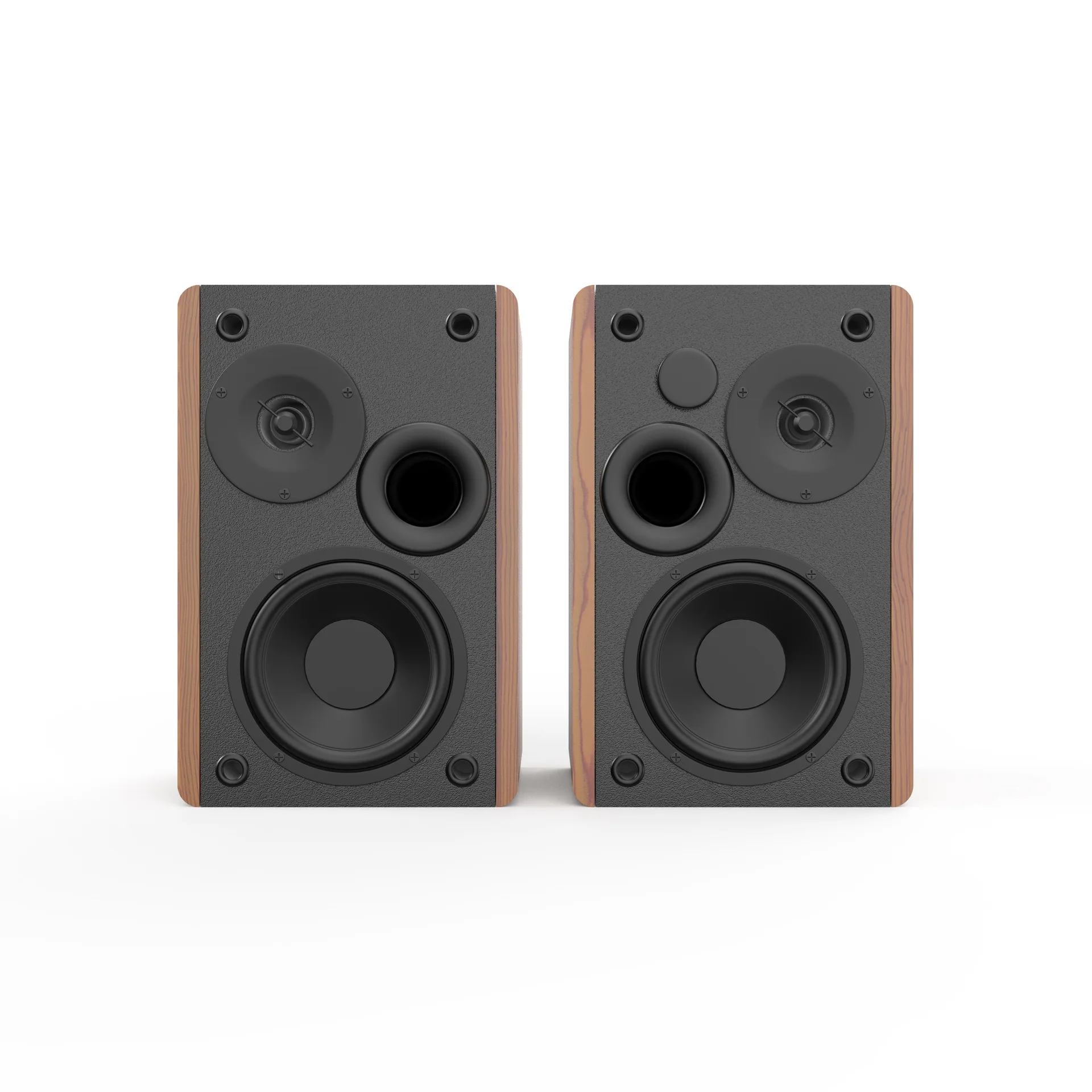 

50W Powerful Channel 2.0 TV Sound System Super Bass Active Wood Grain Bookshelf Speaker Support Bluetooth /RCA/Optical/USB Input