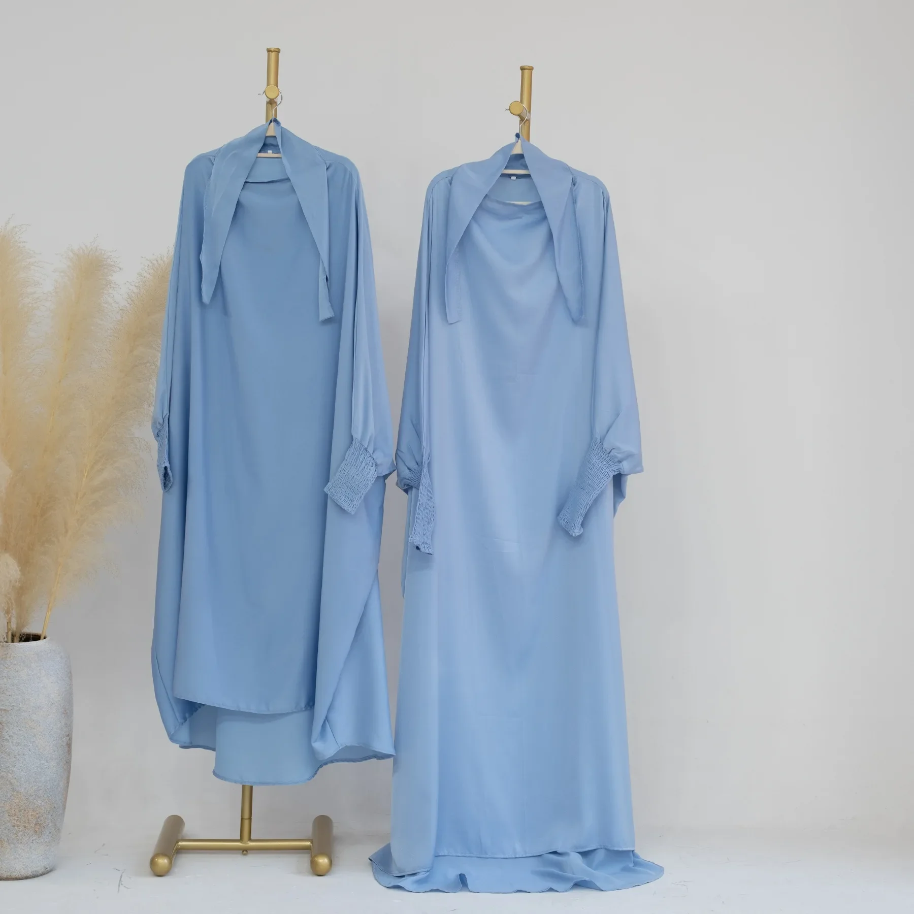 Eid-vestido largo con capucha Khimar Abayas para mujeres musulmanas, ropa de oración para niñas, vestido de Dubai Abaya, Túnica de Turquía, Ramadán, ropa islámica, Burqa