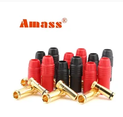 Amass AS150 Connector plugs Anti-Spark Gold Bullet 7mm Connector Male Female Bullet Connectors Plugs for RC battery