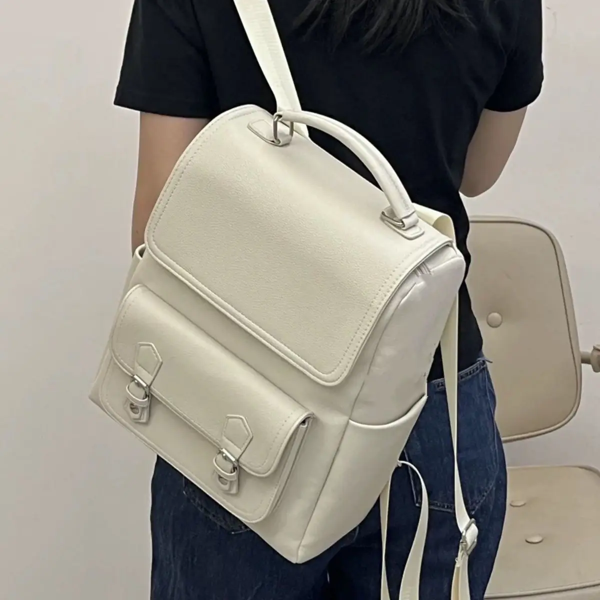 بلون بسيط حقيبة لابتوب محمولة باليد المرأة ماك بوك اير برو 13 14 15.6 16 بوصة حقيبة دفتر اليومية دائم حقيبة ظهر الطالب 2025