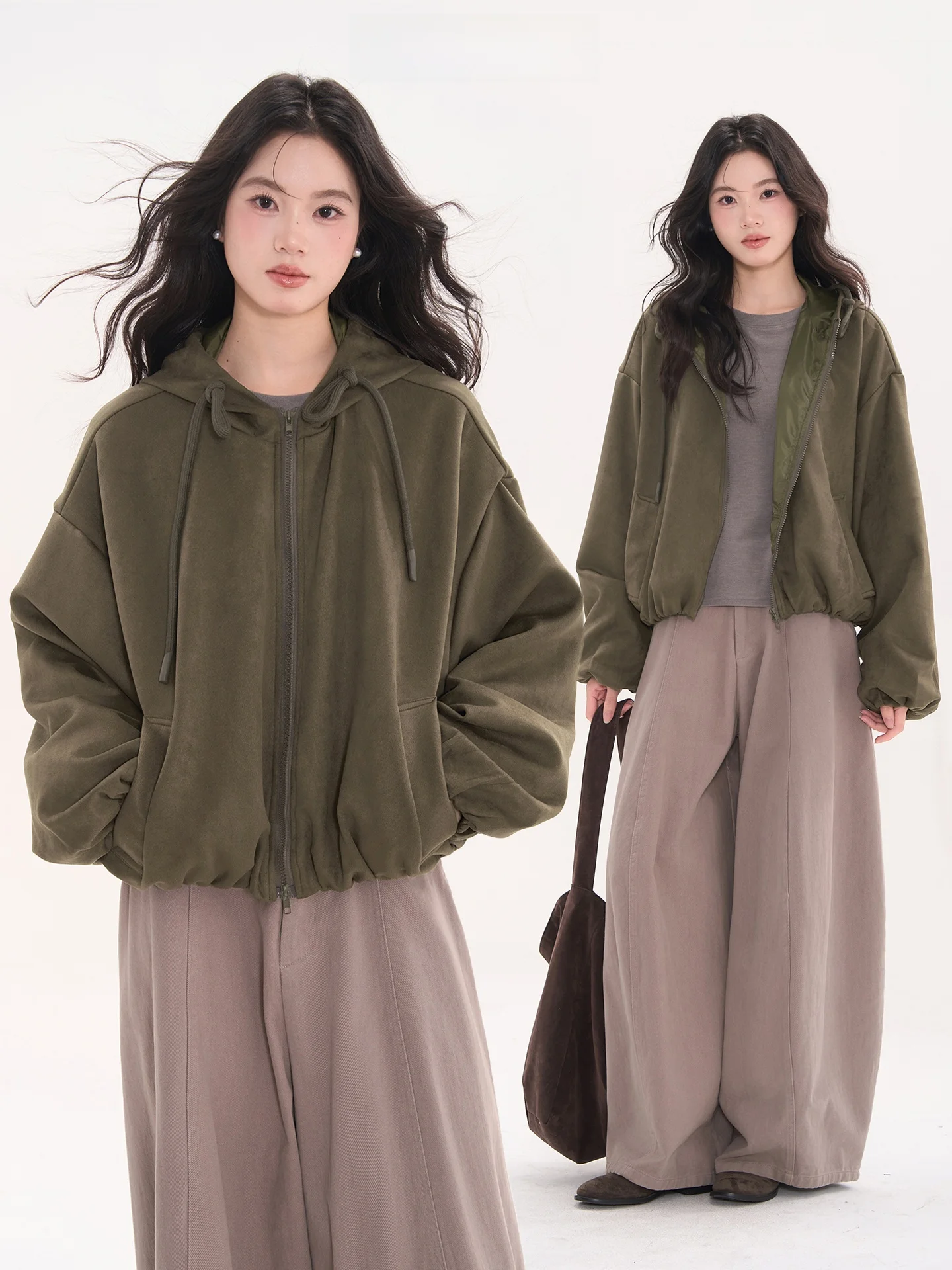 

Замшевое Jaet на молнии, женское весеннее пальто с капюшоном, удобное женское пальто из полиэфирного волокна для поездок на работу