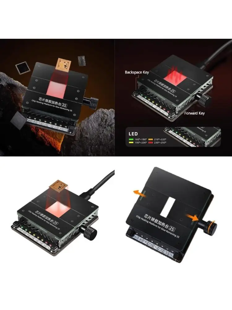 

Станция удаления клея Y1UB для телефона IC Процессор Удаление нагрева IC чипа Паяльная пластина Нагревательный стол нагрев