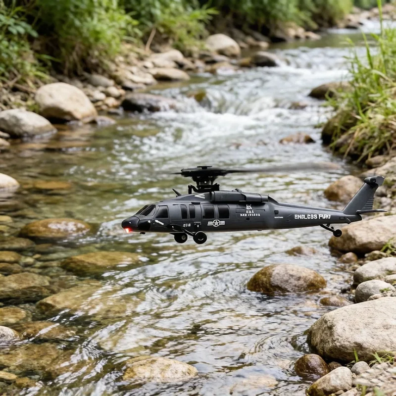 

Радиоуправляемый вертолет JJRC Black Hawk U9901: шестиканальная имитационная модель с бесщеточным двигателем, оптическим позиционированием и функциями трюков. Отличный подарок.