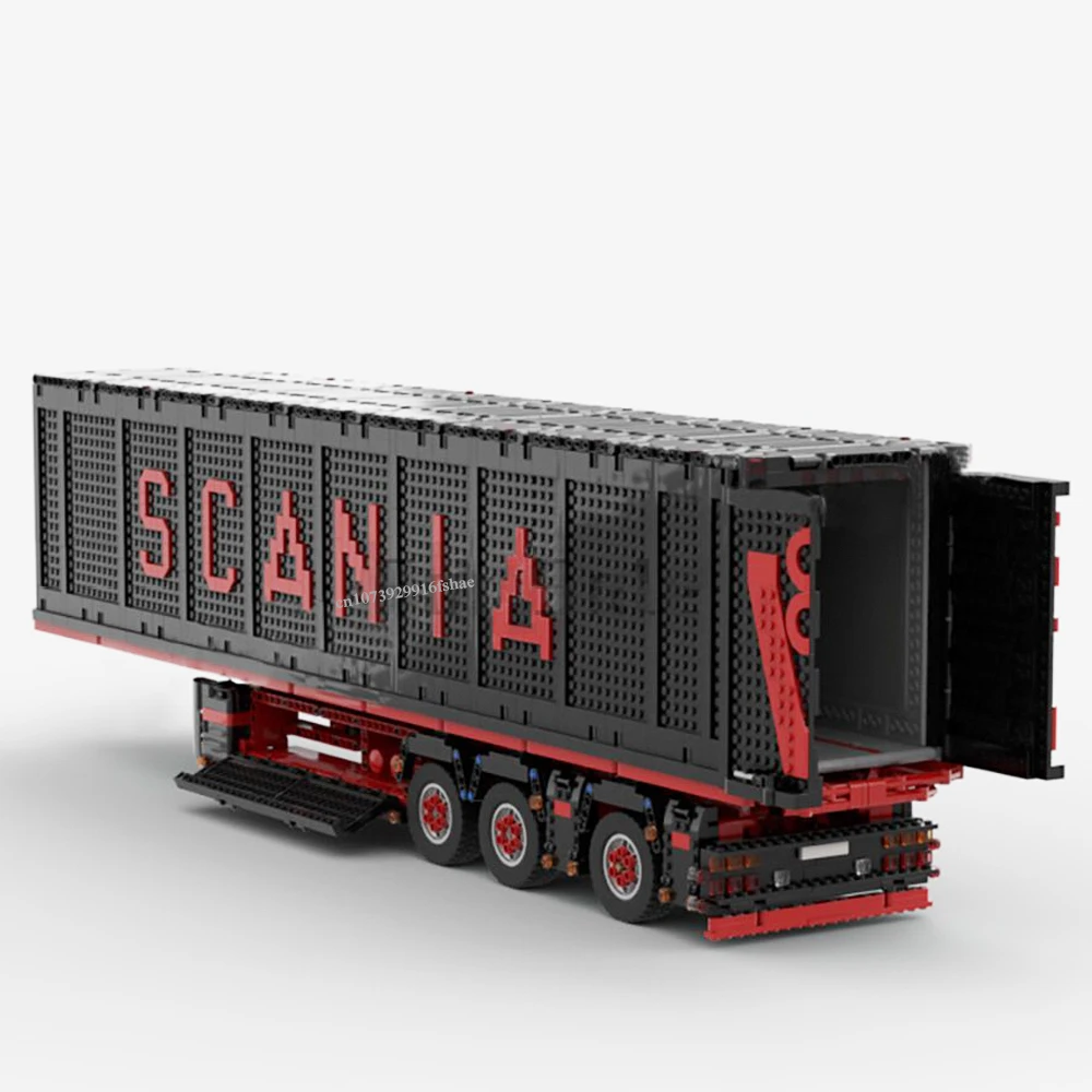 NEW MOC RC R 620 Engineering Container Truck and Trailer model DIY creative ideas Children Toys birthday Gift Technology Blocks