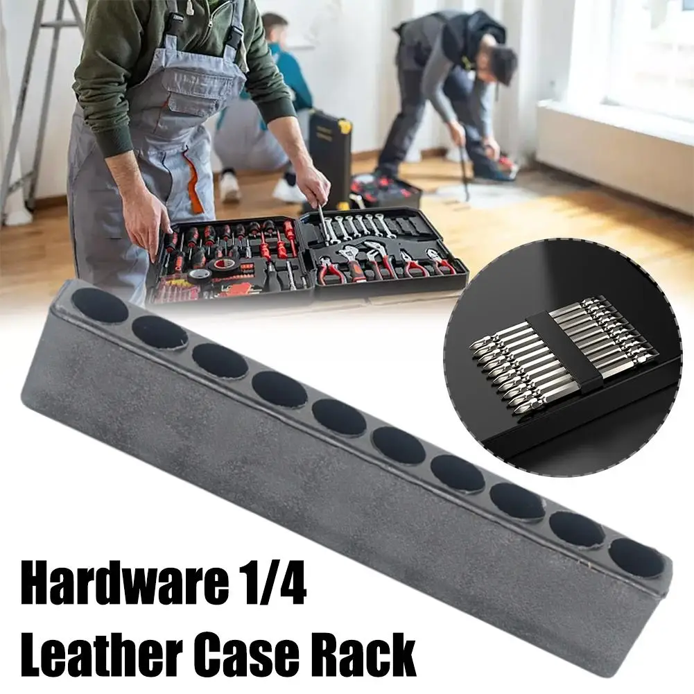 

6-12 Holes Screwdriver Bit Holder Storage Soft Rubber Head Tool Hex Organizer Stand Inch Power Case Screwdriver Bit Drill 1 M1P8