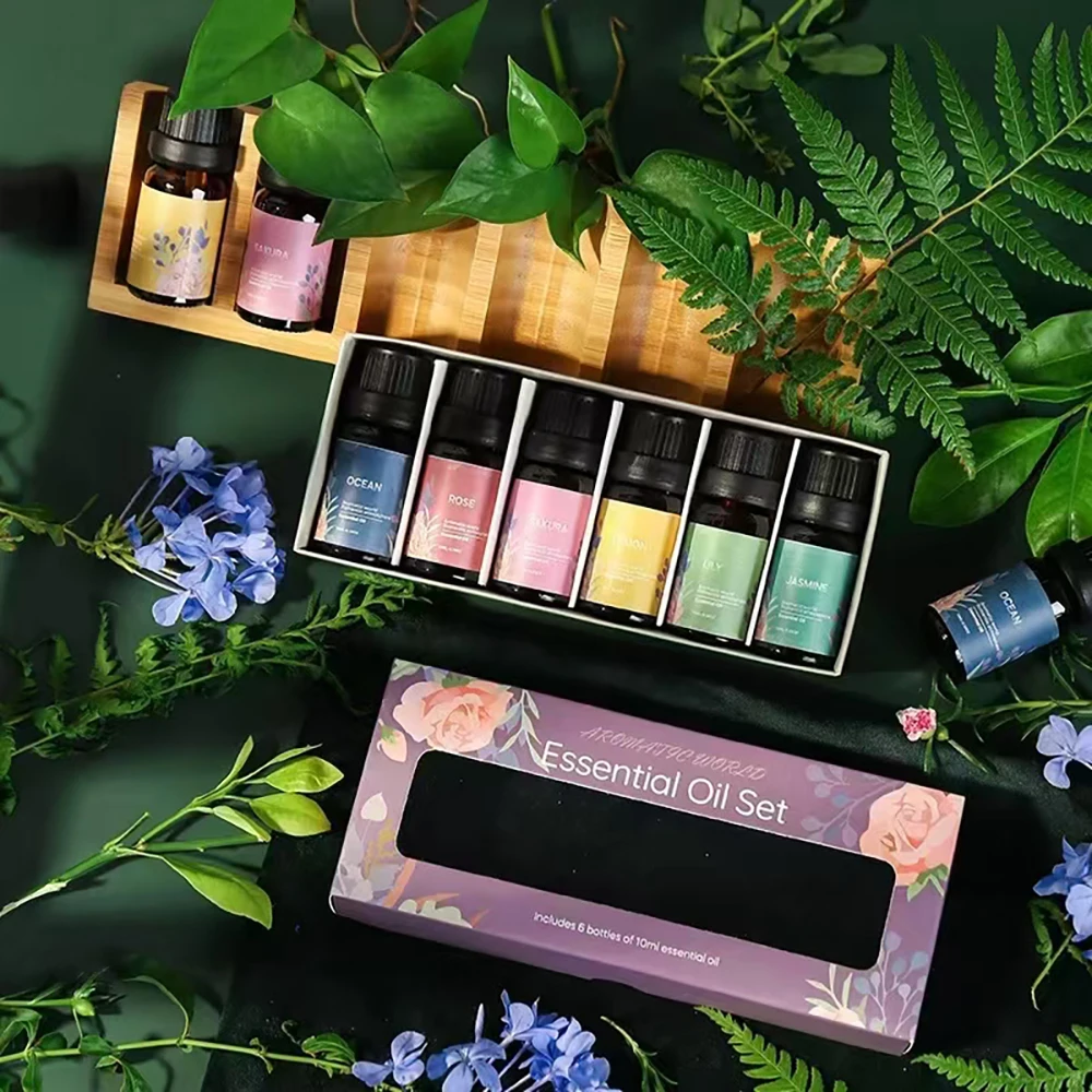 

Diffuser For Home Professional Grade 6 Piece Essential Oil Collection Long Lasting Fragrances for Home/Office Diffusers (6 Sig
