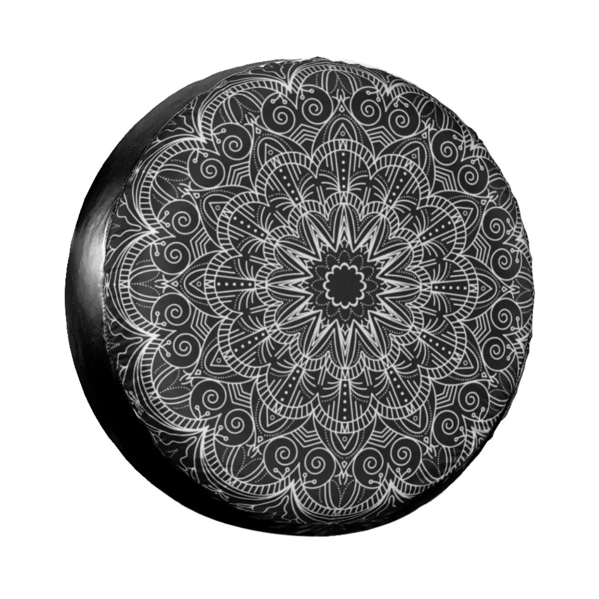 

Чехол Мандала каракули для запасных колес, яркая сумка для Jeep Mitsubishi Pajero Boho, Богемные аксессуары для автомобилей 14, 15, 16, 17 дюймов