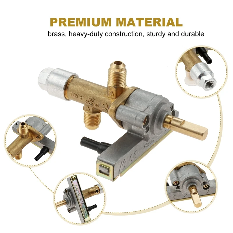 صمام التحكم في سلامة الغاز مع جهاز اشتعال دفع بيزو ، سخان فناء يعمل بالبروبان ، استبدال أجزاء إصلاح للحديقة