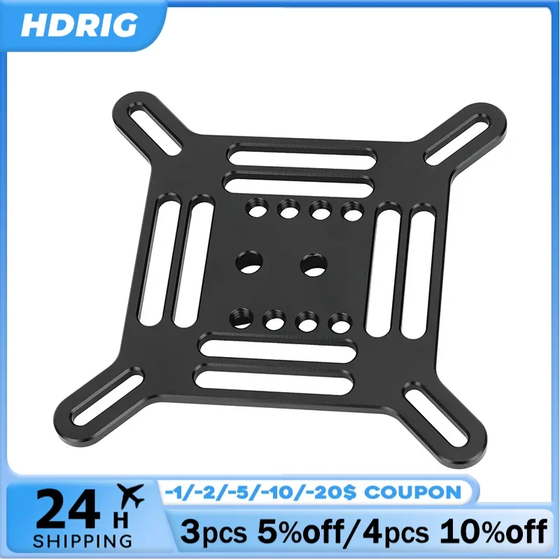 HDRIG Multipurpose Cheese Plate Vesa Mount Adapter Baseplate with V-Lock Wedge For Monitor Bracket Photography Video Accessories