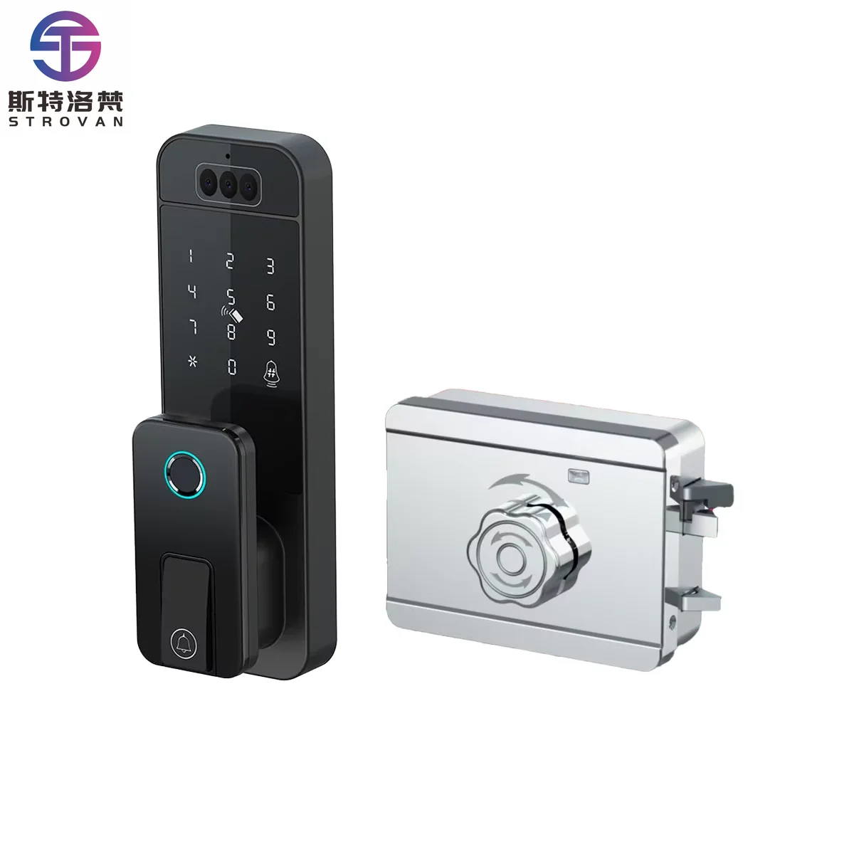 

ZXHK IP65 Waterproof 3D Face Fingerprint Rim Gate Smart Lock With Cameras Matter Smart Door Lock Tuya Smart Door Lock