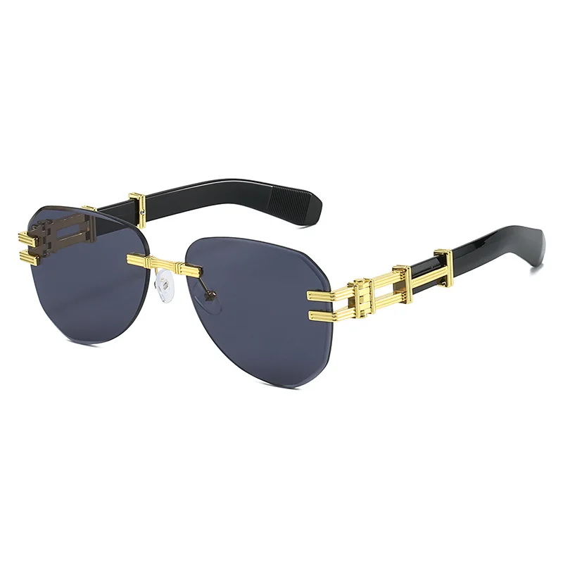 

Rimless Sunglasses Rectangle Fashion Popular Women Men Shades Small Square Sun Glasses For Female Male Summer Traveling Oculos