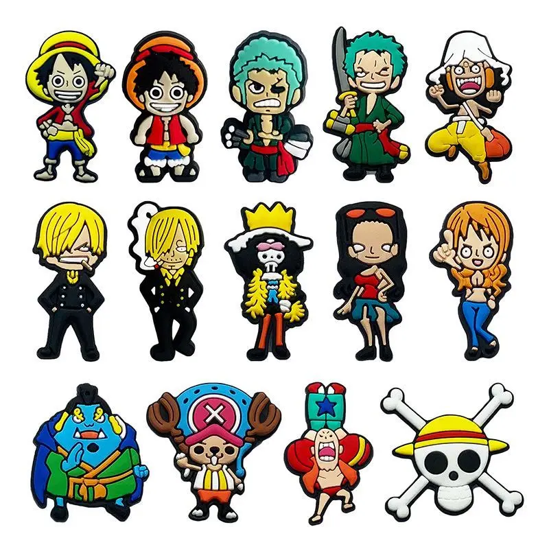 2-122 Stück One Piece Luffy DIY-Zubehör Cartoon-Puppe Niedliche Abnehmbare Schuhschnalle Zoro Schuhblume Dekorative Verzierung – Detail 10