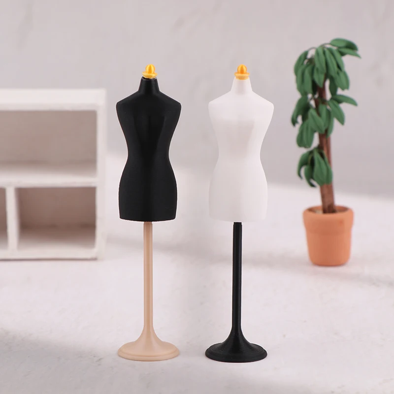 1/12 Dollhouse Mini Mannequin Display Stand Gown Dress Clothes Hanger Skirt Support Wedding Mannequin Stand Humanoid Model Toys