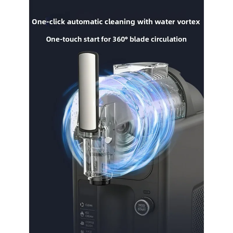 2.4L Single-Cylinder Slush Machine, Fully Automatic Slush & Ice Cream Machine for Home and Commercial Use