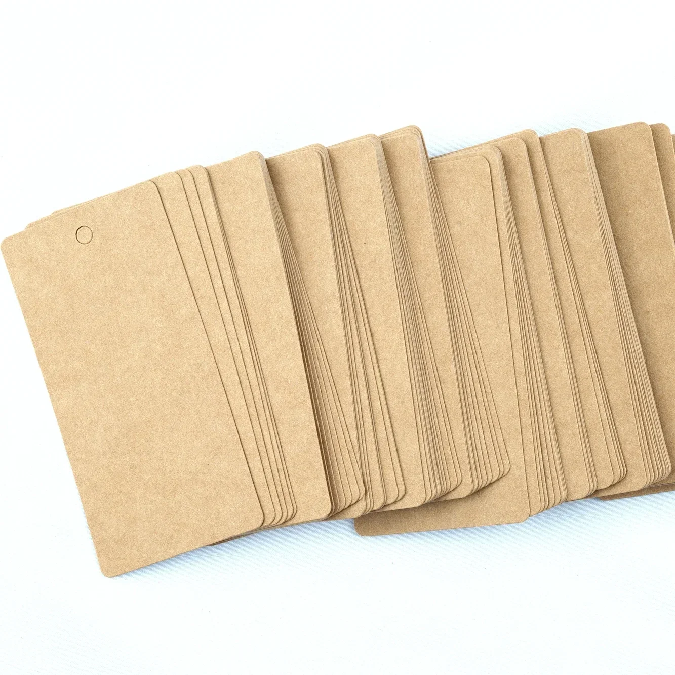 Blank Square Kraft Paper Gift Hang Tags Wedding Label Price Card Craft with Natural Jute Twine 100Pcs