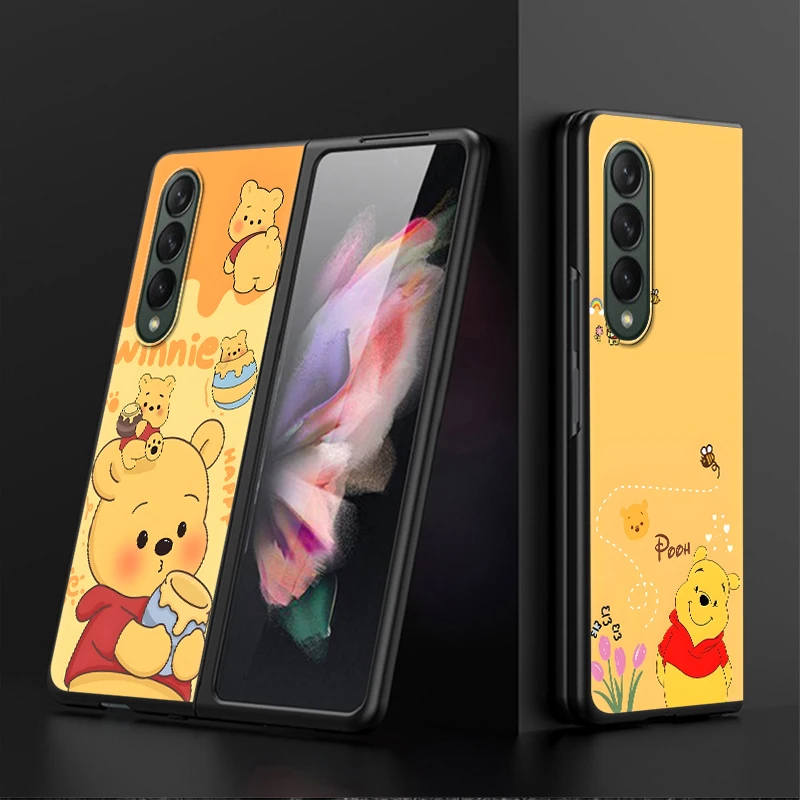 Capa para samsung galaxy zfold5 zfold4 zfold7 zfold3 z fold 7 6 5 4 3 zfold6 capa dura do telefone disney s winnie the pooh
