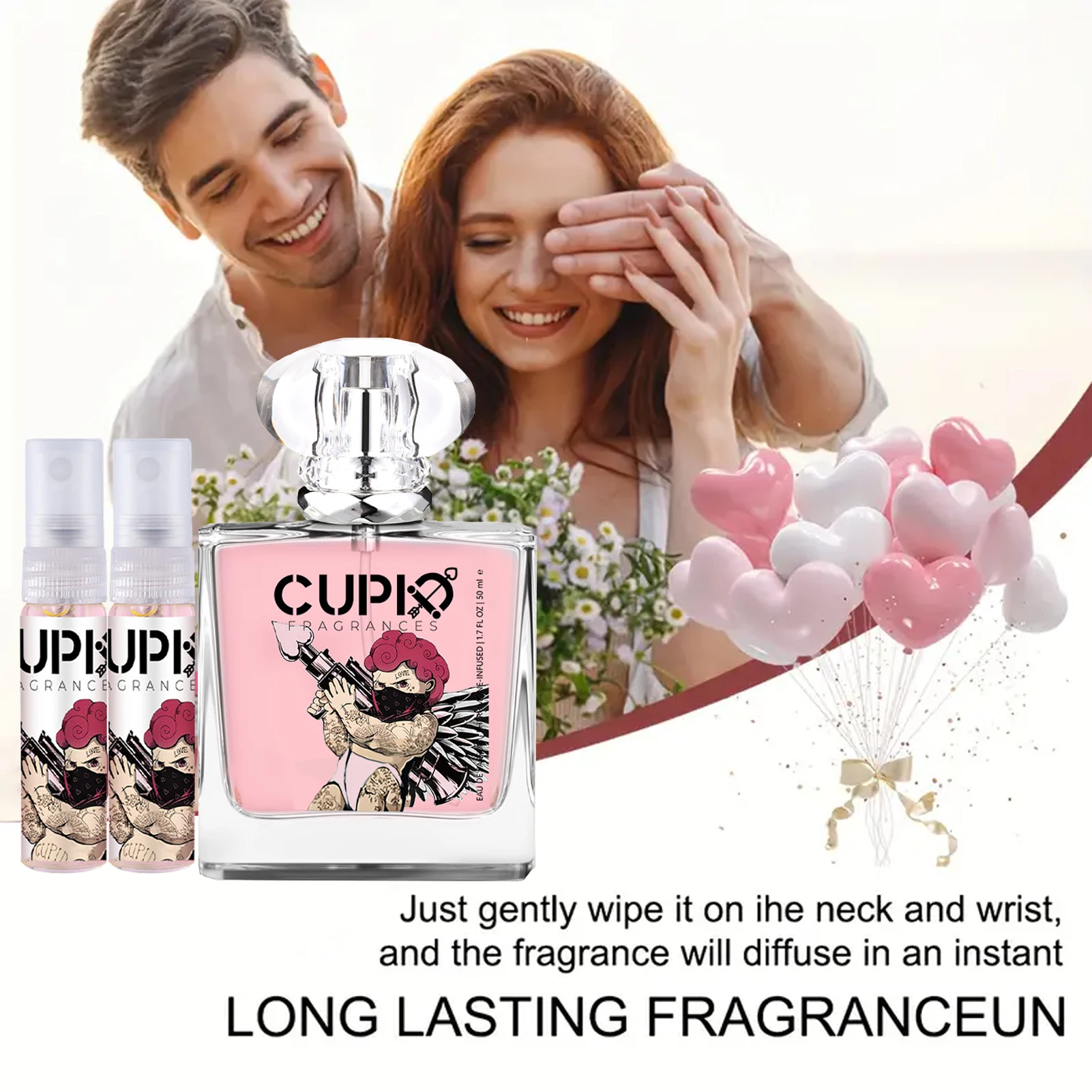 Cupidon 2.0 parfum de Cologne femme, portable, élégant, romantique, 1,7 oz (50 ml) cadeau Saint Valentin,