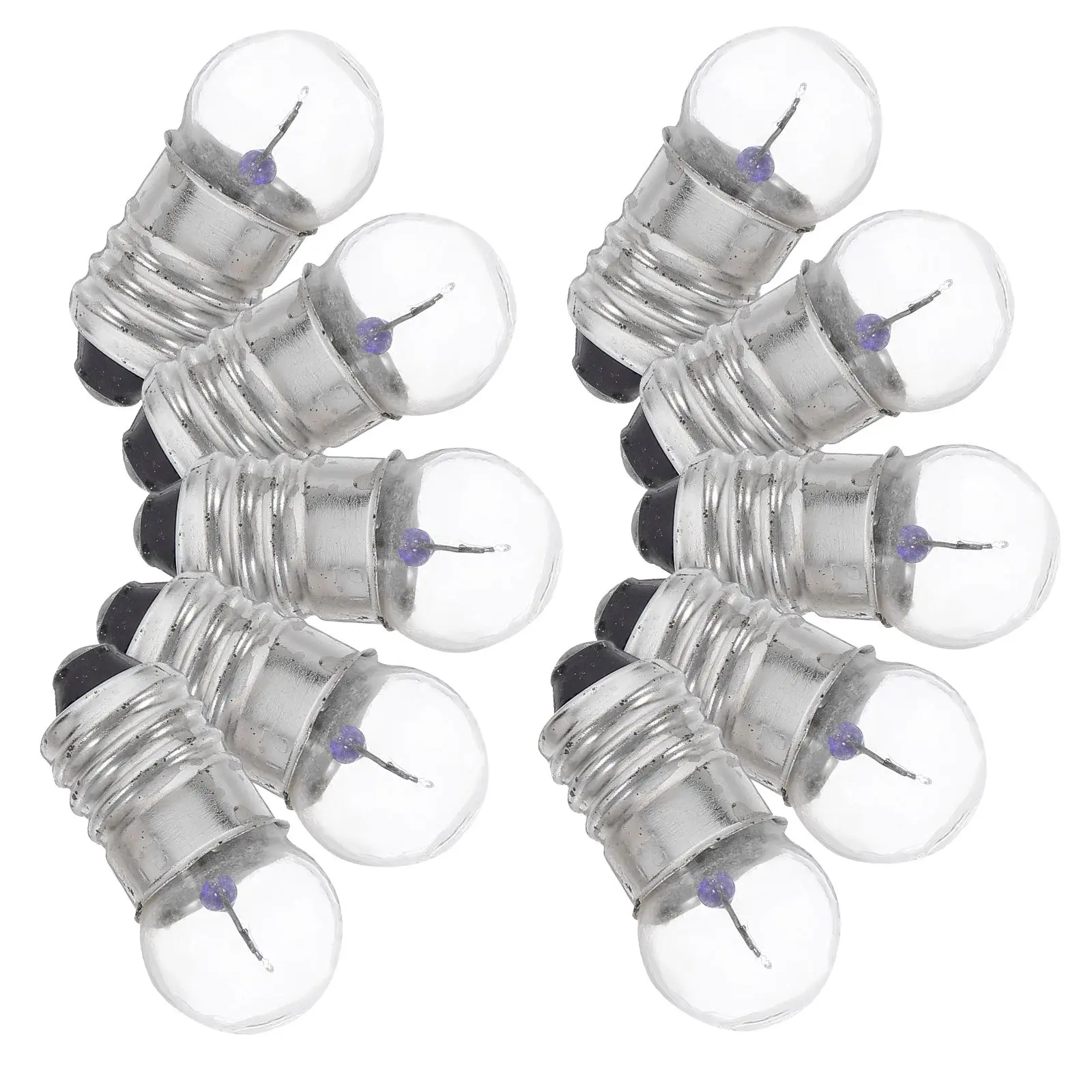 20 Pcs Mini Light Bulbs Flashlight Parts 6V Screw Base High Brightness Durable Reliable Experiment Lighting Bulb Glass