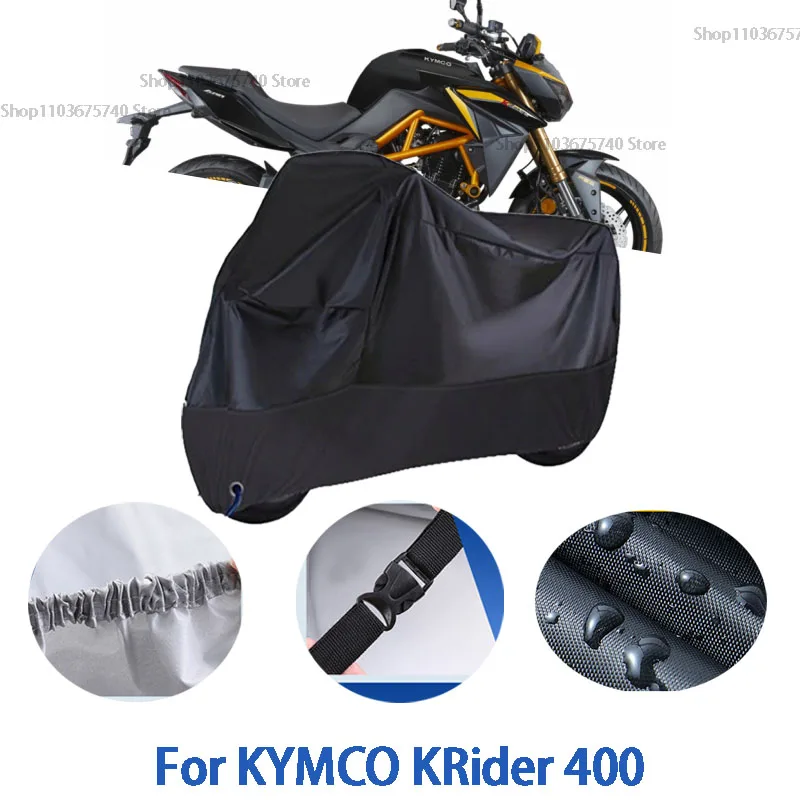 

Motorcycle Full Covers For KYMCO KRider 400 Car Outdoors Sun Protection Dust No Ear Thickened Oxford Clothcover Accessories