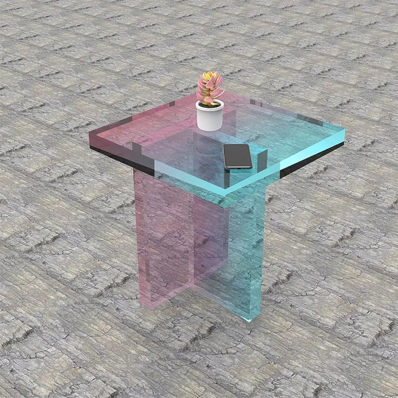 Acrylic gradual change corner for living room