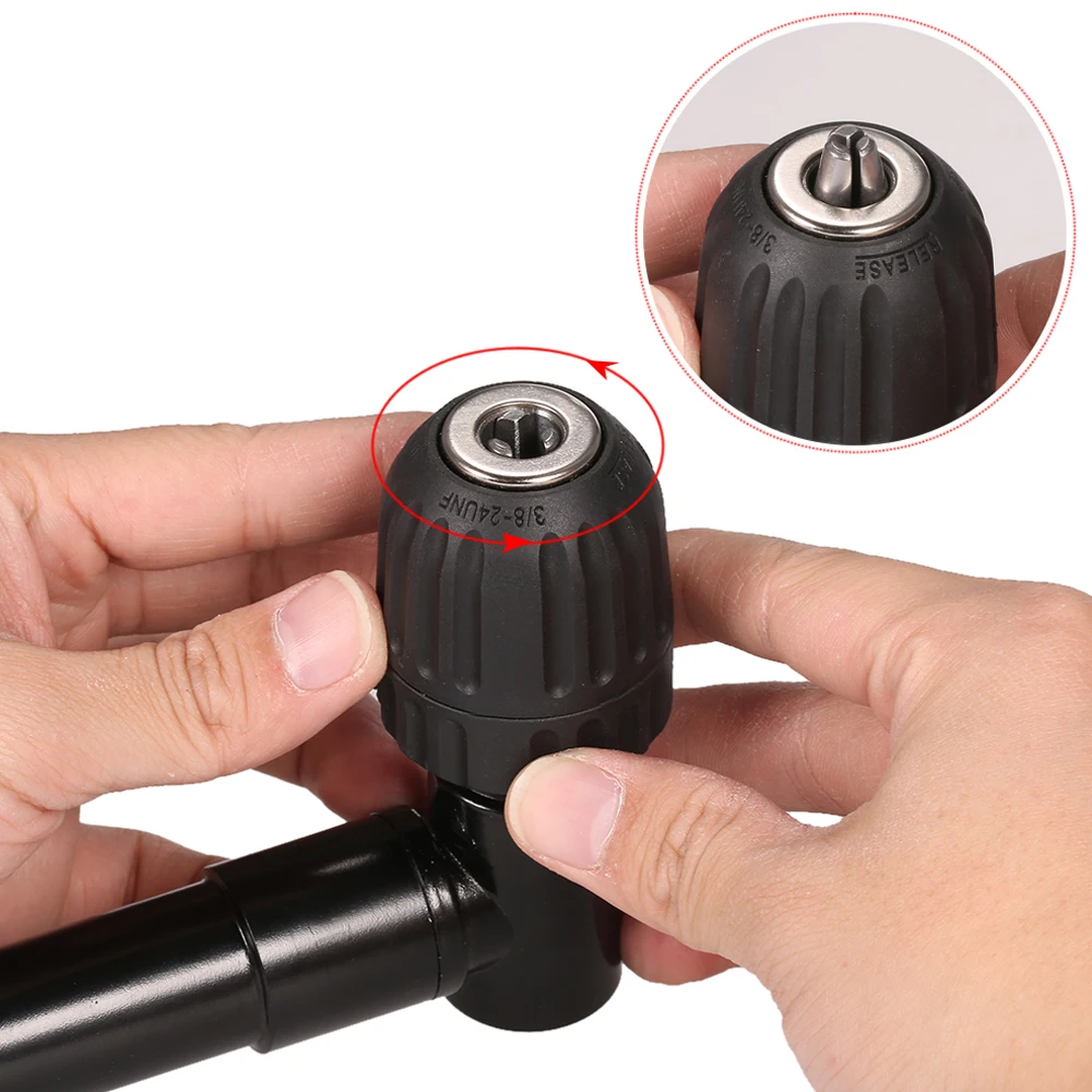 Alta calidad, extensión de curva de ángulo recto de 0,8-10mm, adaptador de accesorio de taladro inalámbrico profesional de 90 grados, accesorio de herramienta eléctrica