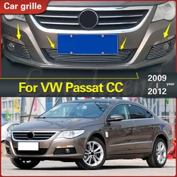 For VW Volkswagen PASSAT CC 2009-2012 High Quality Stainless Steel Front Grille Around Trim Racing Grills Trim Body Kit