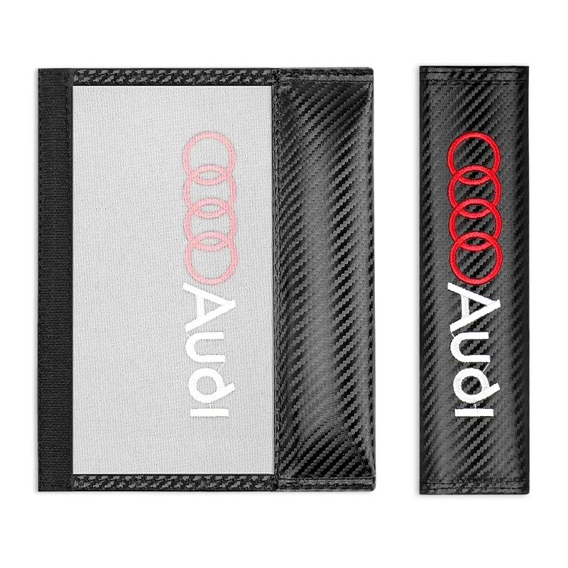 

2025 Hot 2PCS Car Seatbelt Shoulder Pad Driving Seat Belt Vehicle Pad Cover For Audi s line A4 b6 b8 b7 b9 b5 A6 A3 A8 Q3 Q5 Q7