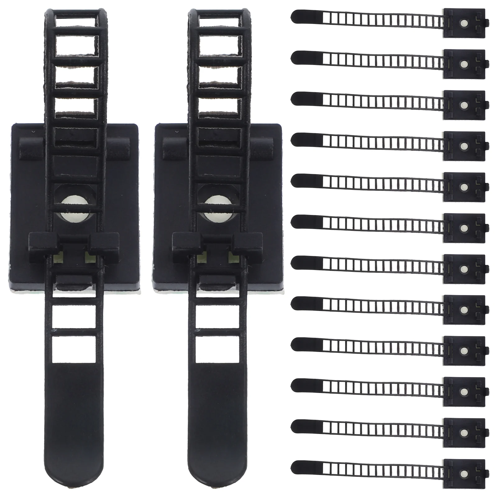 25 Pcs Cable Clamp Adjustable Adhesive Wire Ties Zip Mount Clips Holders for Cords