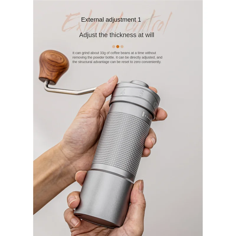 

Coffee Grinder Manual Coffee Grinder Burr Inside Portable Hand Grinder with Double Bearing