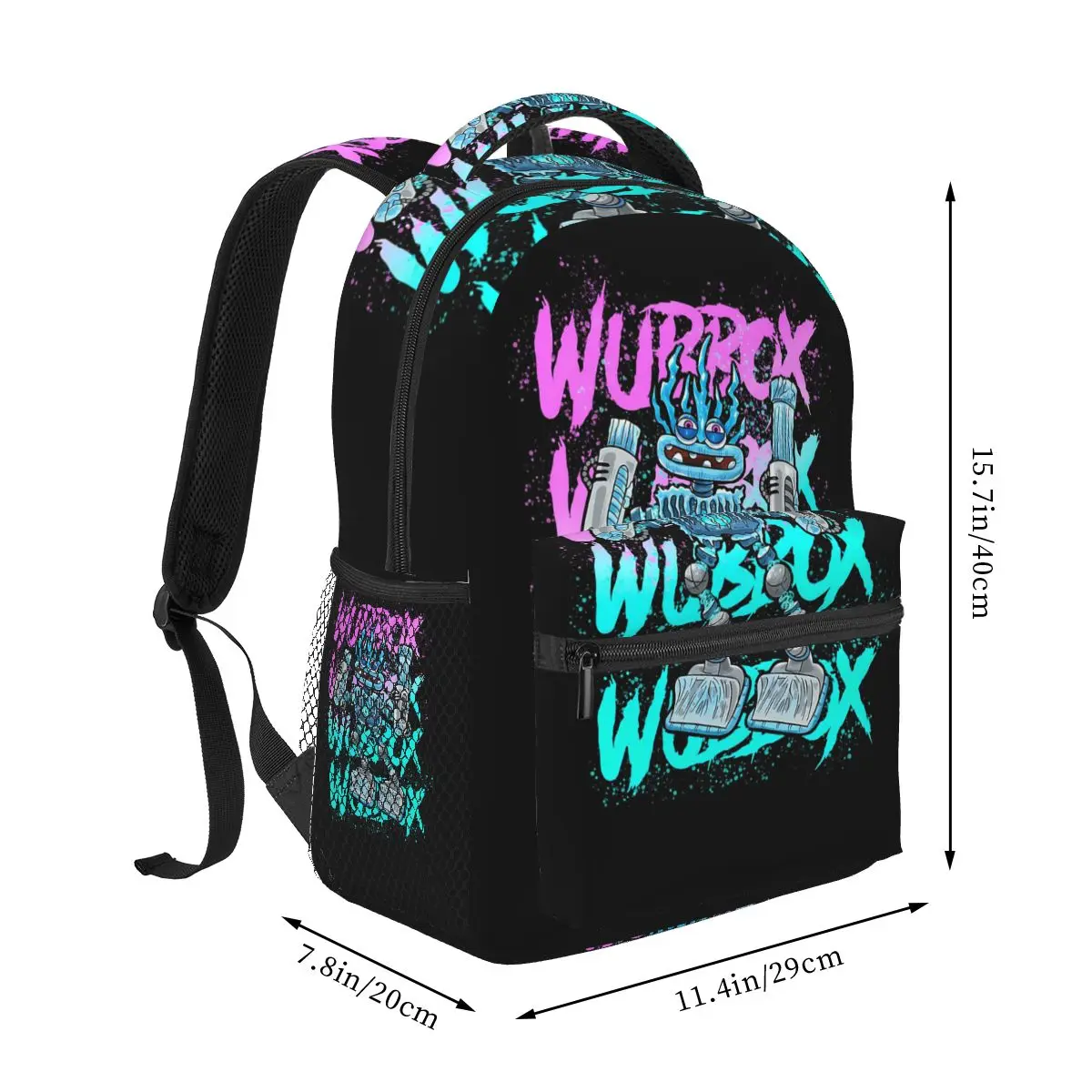 Wubbox My Singing Monsters Backpacks Boys Girls Bookbag Students School Bags Cartoon Kids Rucksack Shoulder Bag Large Capacity