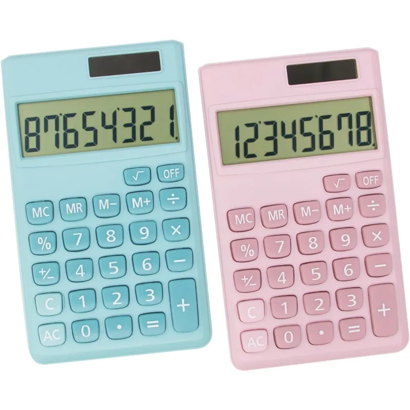 

Standard Calculators Small Digital Desktop Calculator with 8-Digit LCD Display, Battery Solar Power Smart Calculator Pocke