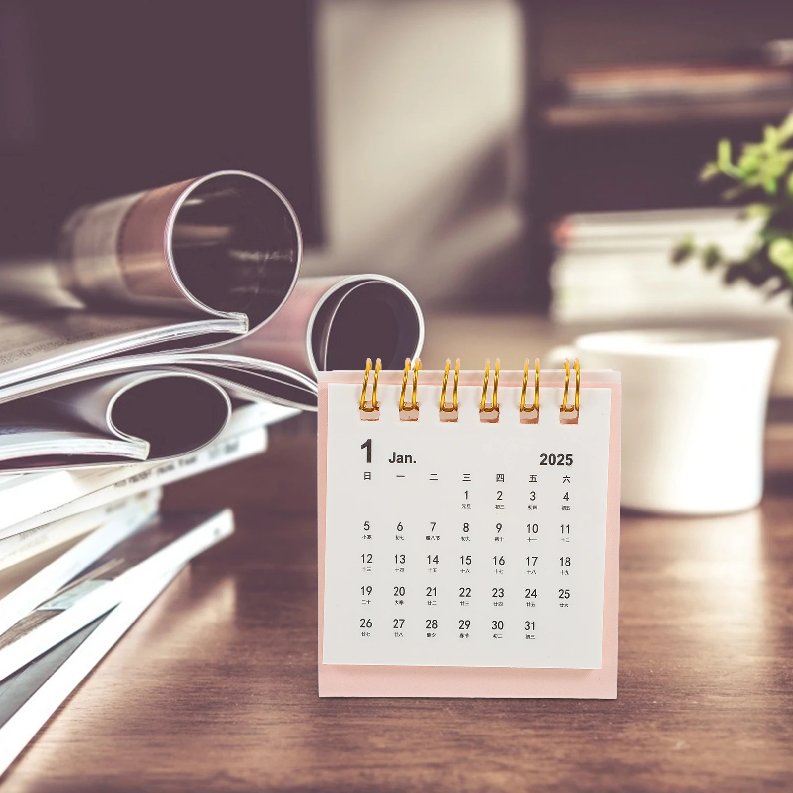

Simple Desk Calendar Aesthetic Paper Mini Desktop Small Practical Modern Minimal Design Sturdy Materials Fresh Invigorating